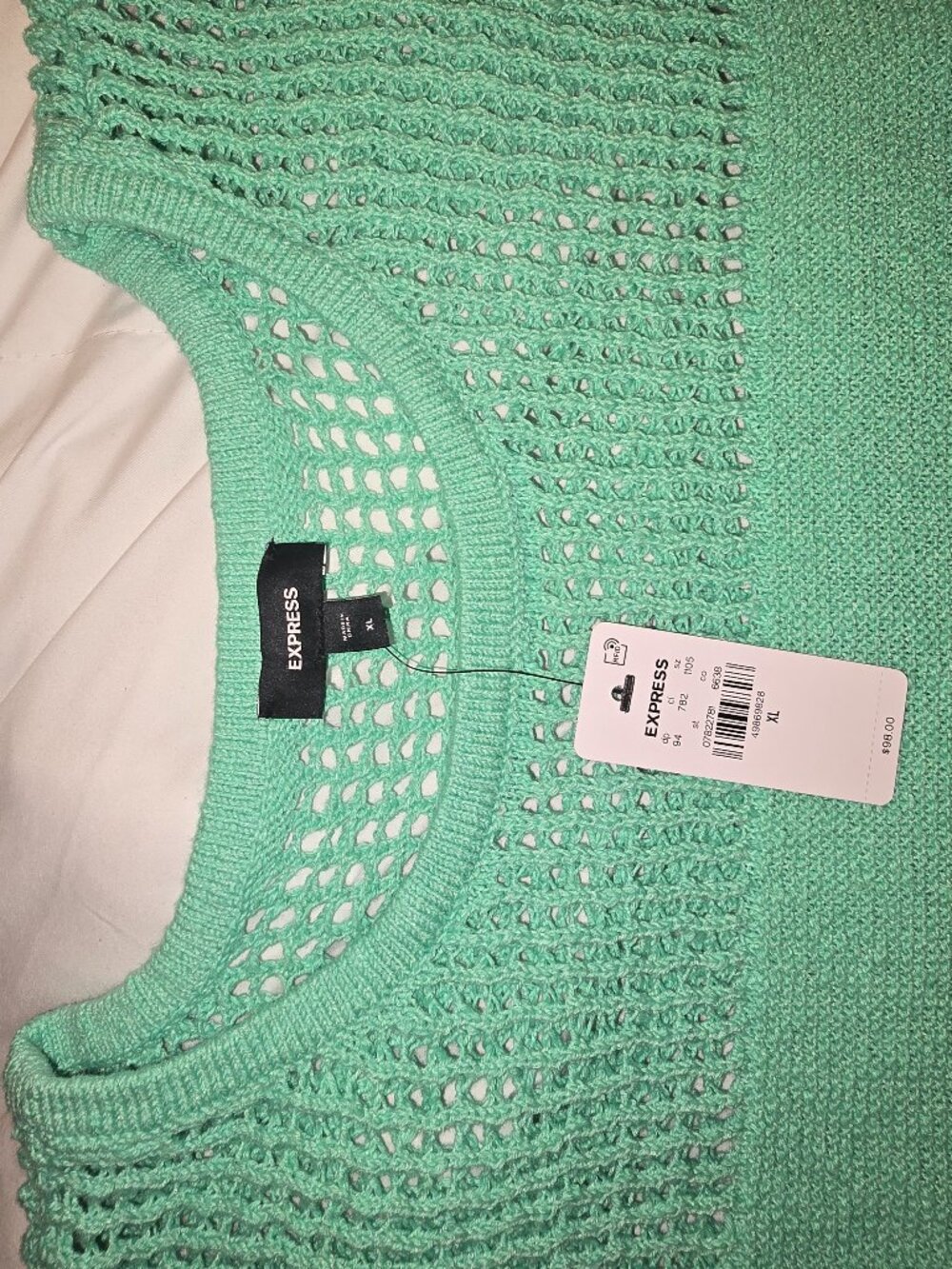 NWT Express Open Stitch Crew Neck Sleeveless Sweater Midi Dress (XL) - Picture 5 of 6